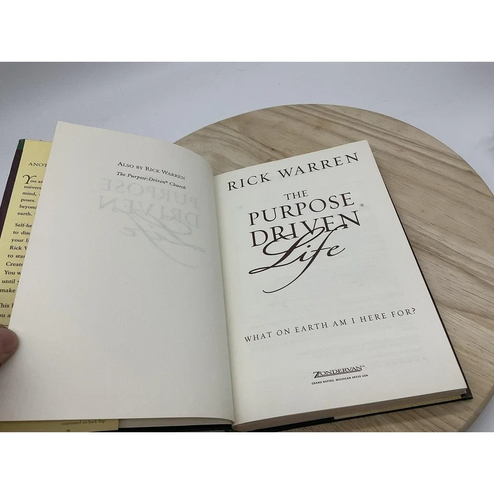 Vintage The Purpose Driven Life Rick Warren Hardcover Christian Living Book
